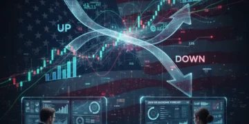 2026 US Economic Forecast: Business Strategy Adjustments for Growth Business leaders analyzing economic data projections for the 2026 US economy.