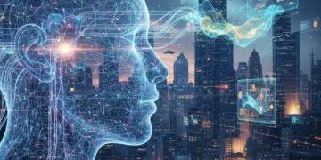Futuristic brain-computer interface technology impacting the U.S. workforce by 2028