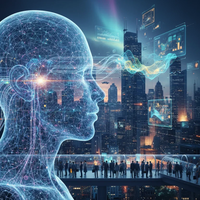 Futuristic brain-computer interface technology impacting the U.S. workforce by 2028