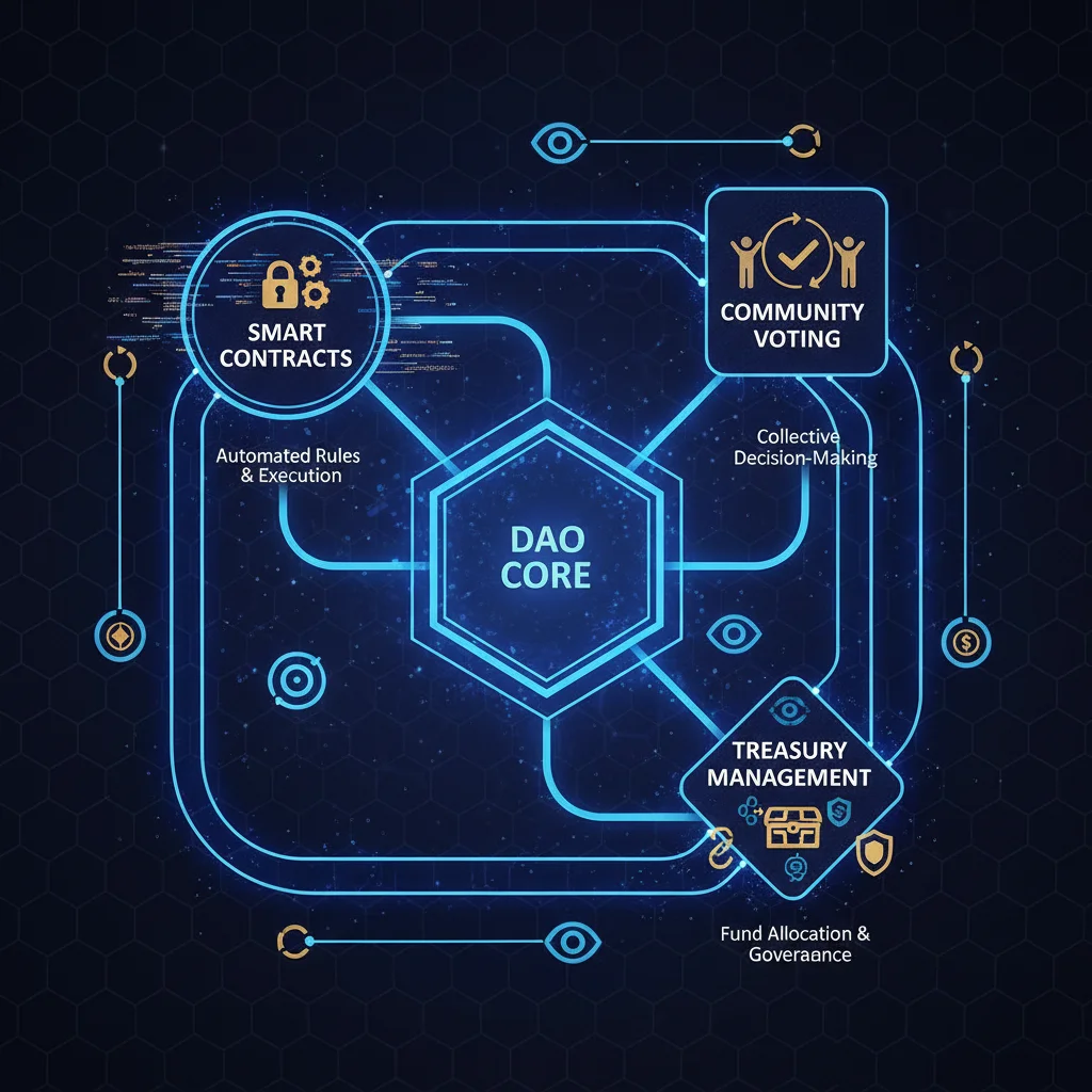Core components of a Decentralized Autonomous Organization