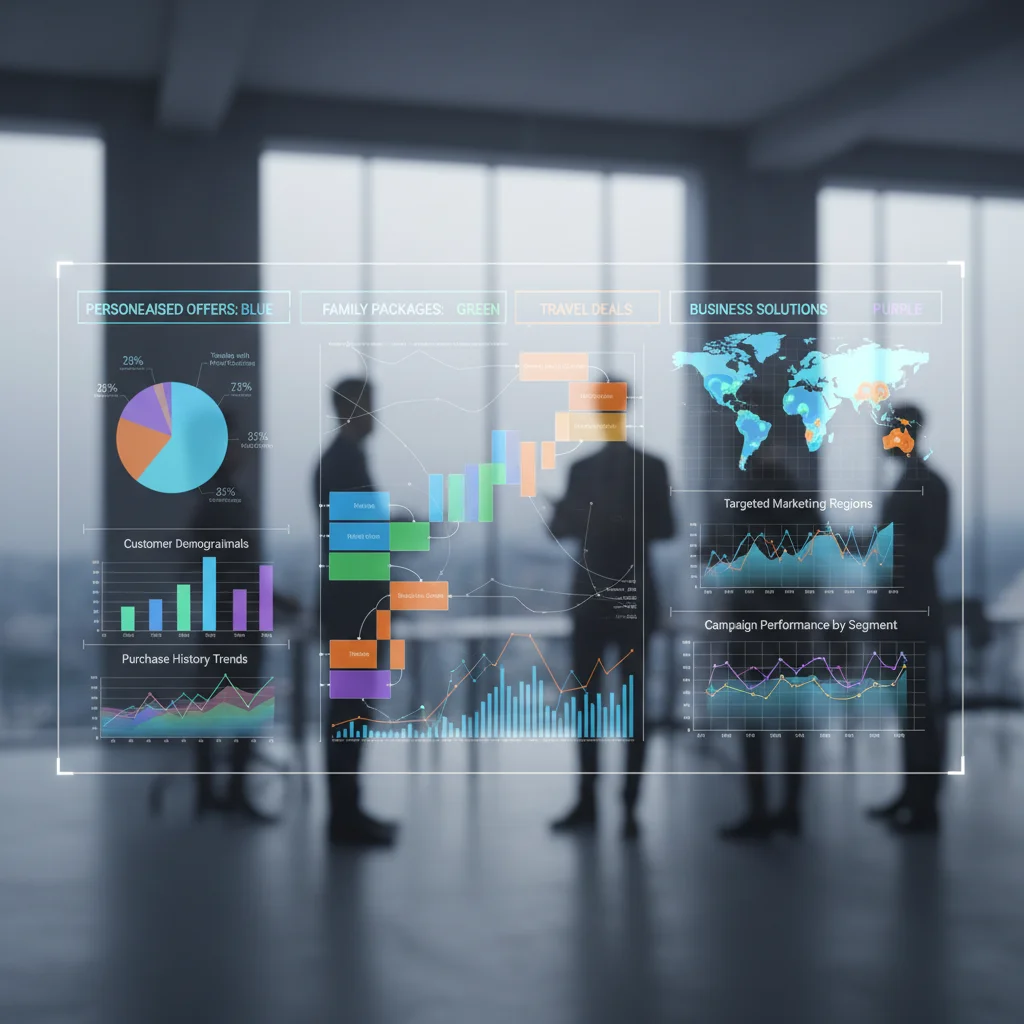 Data analytics dashboard with customer segmentation for personalized marketing