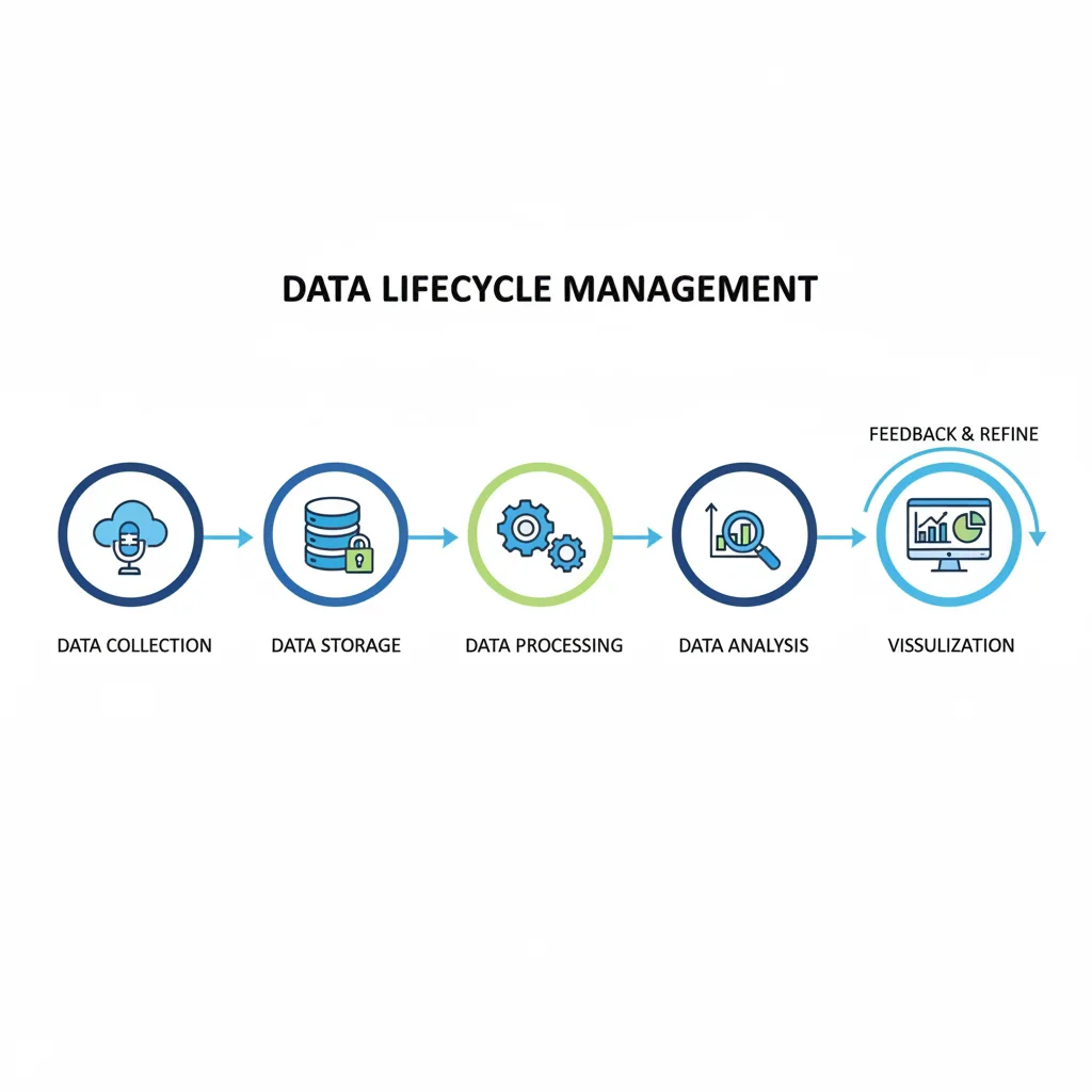 Data lifecycle management flowchart for analytics strategy