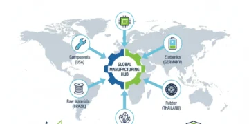 Supply Chain Resilience 2026: 6 Strategies for Future-Proof Operations Infographic showing diversified global sourcing strategies to reduce supply chain risk.