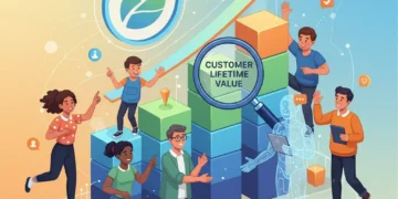 Illustration of growing customer lifetime value and sustainable business growth