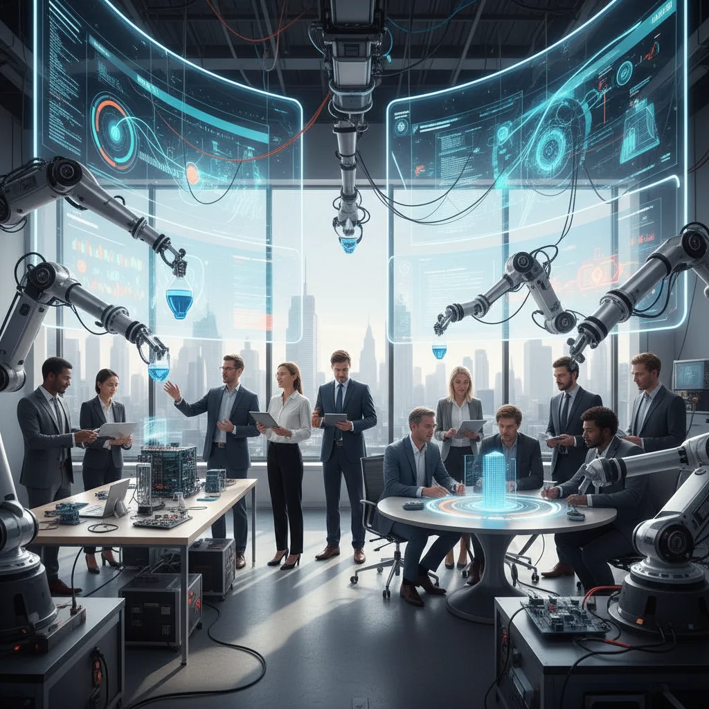Human-Machine Collaboration: Boost US Business Productivity 18% by 2026