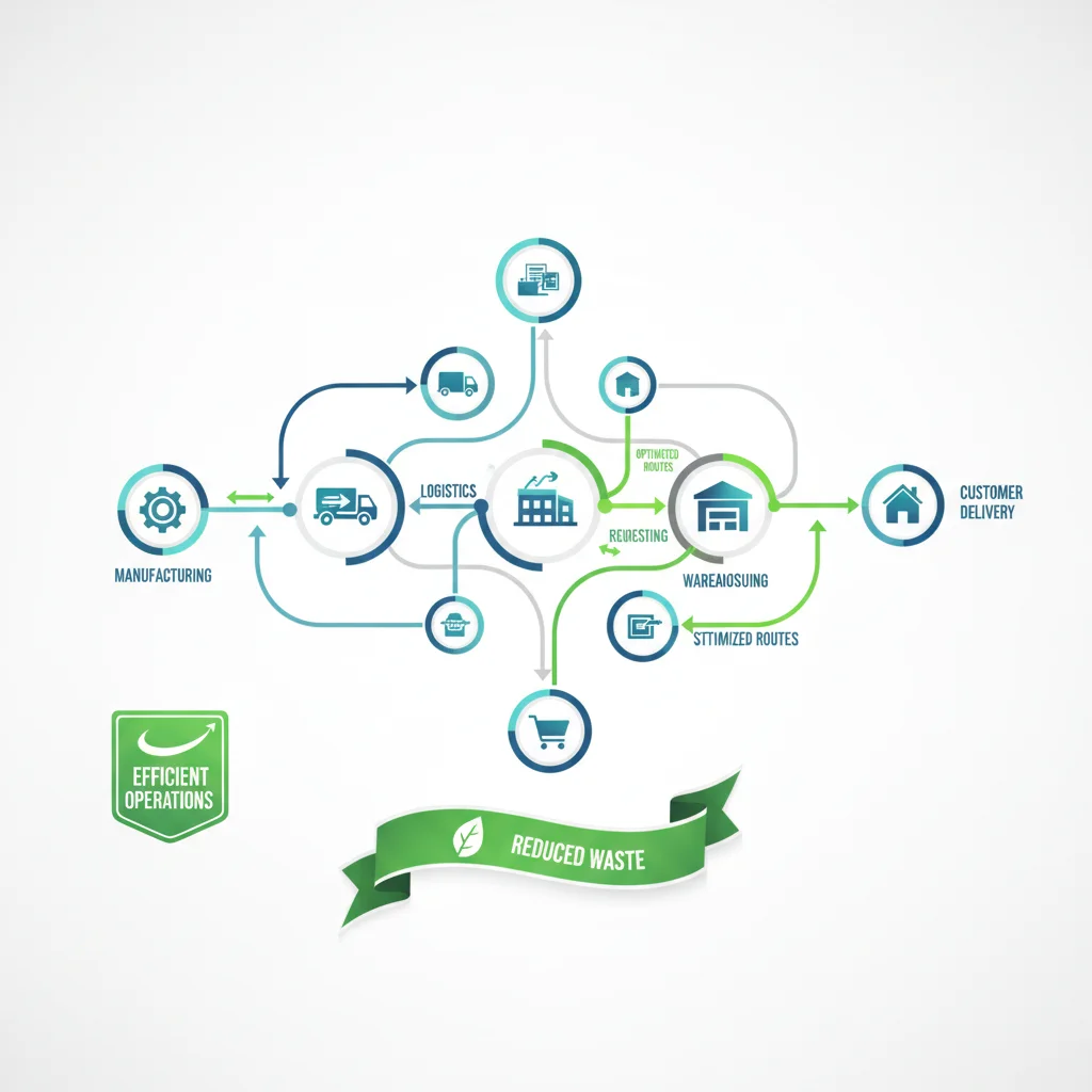 Infographic illustrating optimized supply chain processes