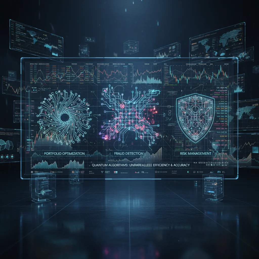Quantum algorithms optimizing financial market data and risk