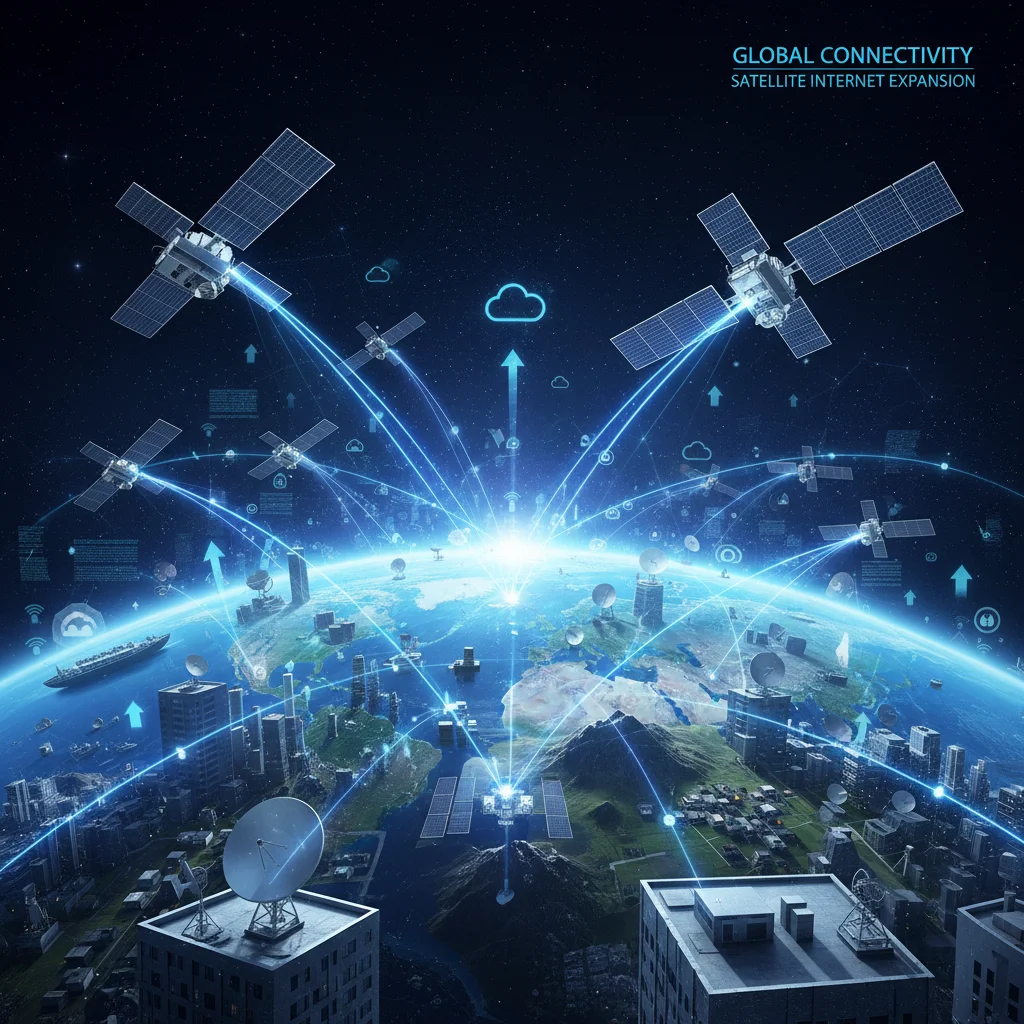 Satellite constellation providing global internet connectivity