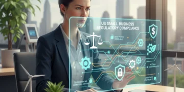 Small business owner analyzing 2026 regulatory changes on a digital interface
