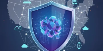 2026 US Data Protection: Navigating New Consumer Privacy Laws Digital shield protecting consumer data, representing US data protection in 2026.