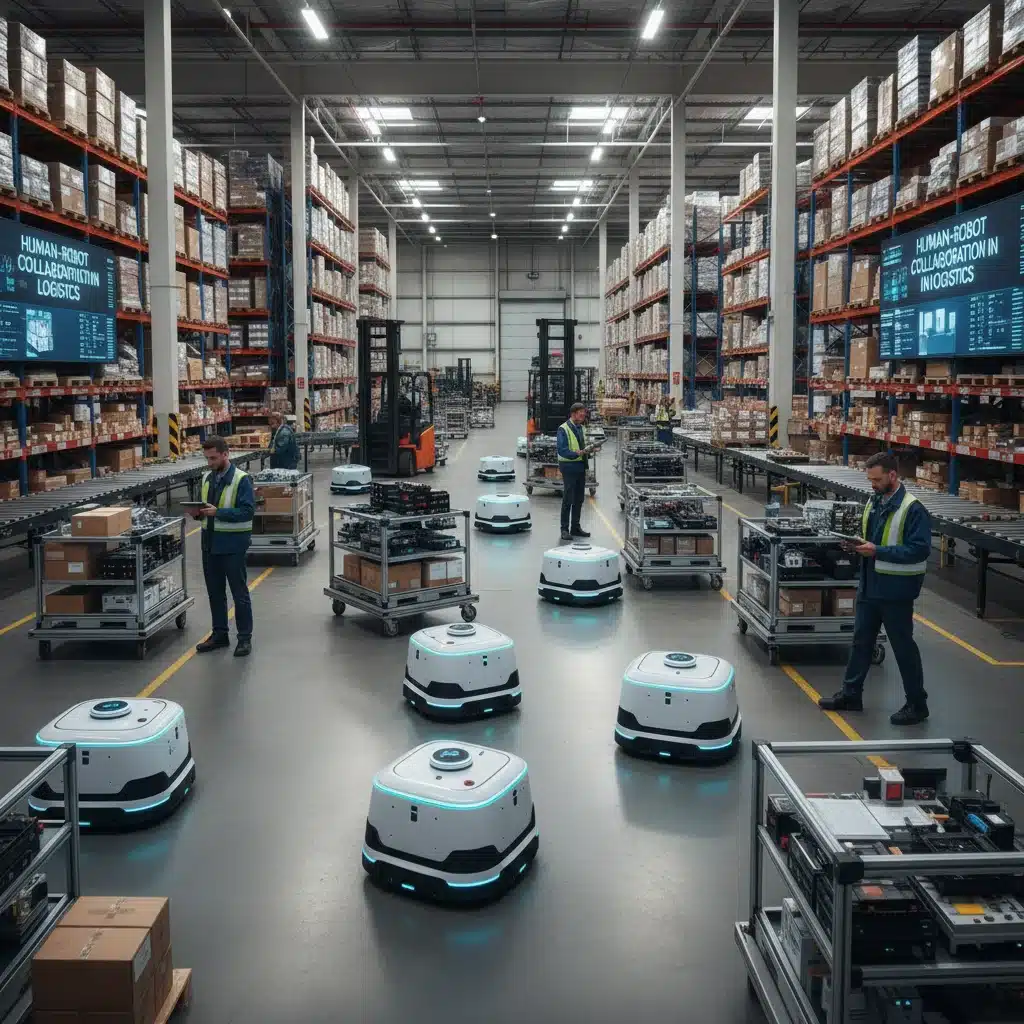 Autonomous Mobile Robots collaborating with human workers in a dynamic warehouse